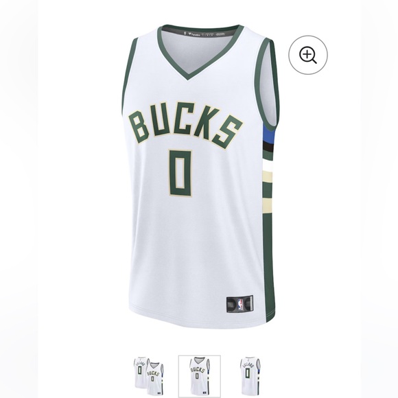 Nike White and Green Basketball Jersey for Games - Picture 2 of 3